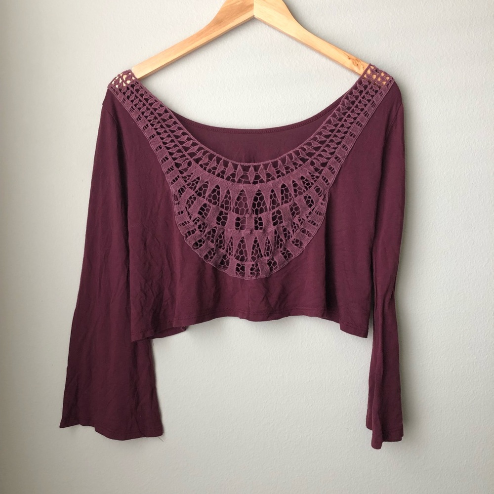 Maroon chic crop top